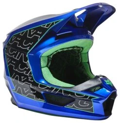 Fox Racing V1 Peril Helmet -Motorcycle Gear Shop fox racing v1 peril helmet blue