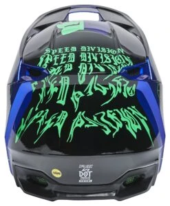 Fox Racing V1 Peril Helmet -Motorcycle Gear Shop fox racing v1 peril helmet blue 3