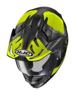HJC DS-X1 Synergy Helmet -Motorcycle Gear Shop hjcdsx1 synergy helmet black hi viz 2