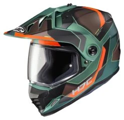 HJC DS-X1 Synergy Helmet -Motorcycle Gear Shop hjcdsx1 synergy helmet green orange brown