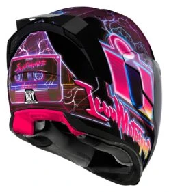 Icon Airflite Synthwave Helmet -Motorcycle Gear Shop icon airflite synthwave helmet purple 2