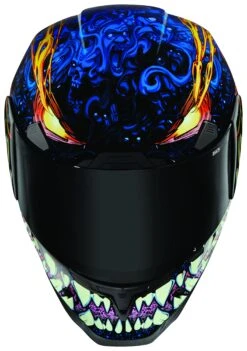 Icon Airframe Pro Soul Food Helmet -Motorcycle Gear Shop icon airframe pro soul food helmet blue 3
