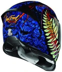 Icon Airframe Pro Soul Food Helmet -Motorcycle Gear Shop icon airframe pro soul food helmet blue 4