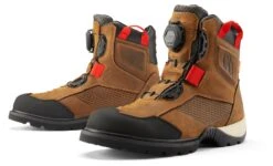 Icon Stormhawk WP Boots -Motorcycle Gear Shop icon stormhawk waterproof boots brown