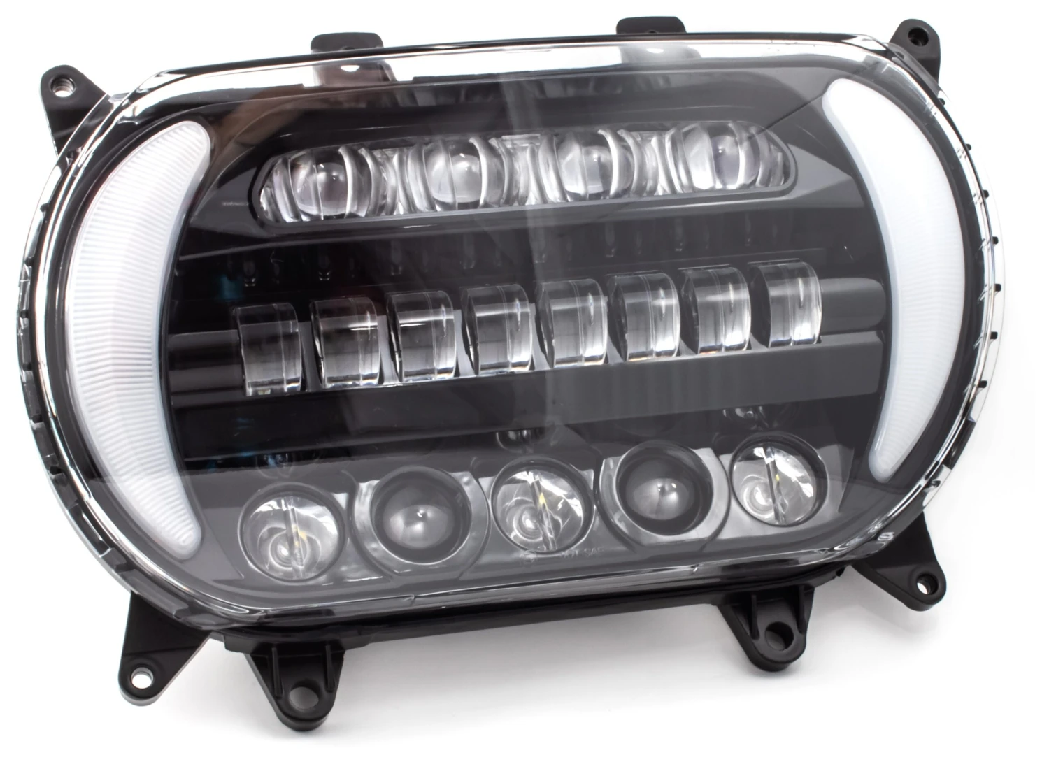Letric Lighting Co. Sharktooth LED Headlamp W/ Switchback Turn Signals For Harley Road Glide 2015-2023