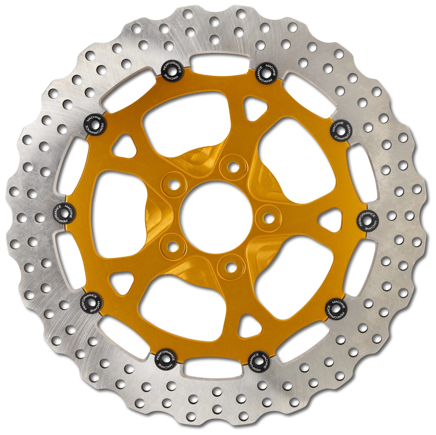 Performance Machine Dominator 13" Floating Front Brake Rotor For Harley 2000-2023 2 Performance Machine Dominator 13" Floating Front Brake Rotor For Harley 2000-2023 - Image 2