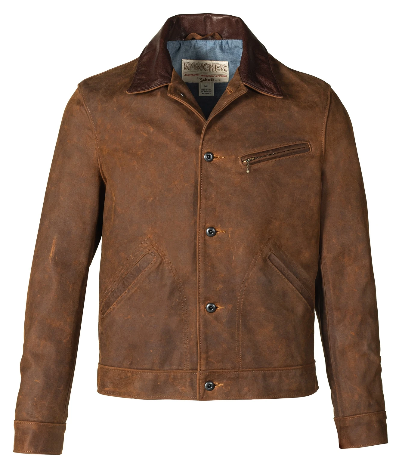 Schott 538 Nubuck Cowhide Mechanics Jacket 1 Schott 538 Nubuck Cowhide Mechanics Jacket