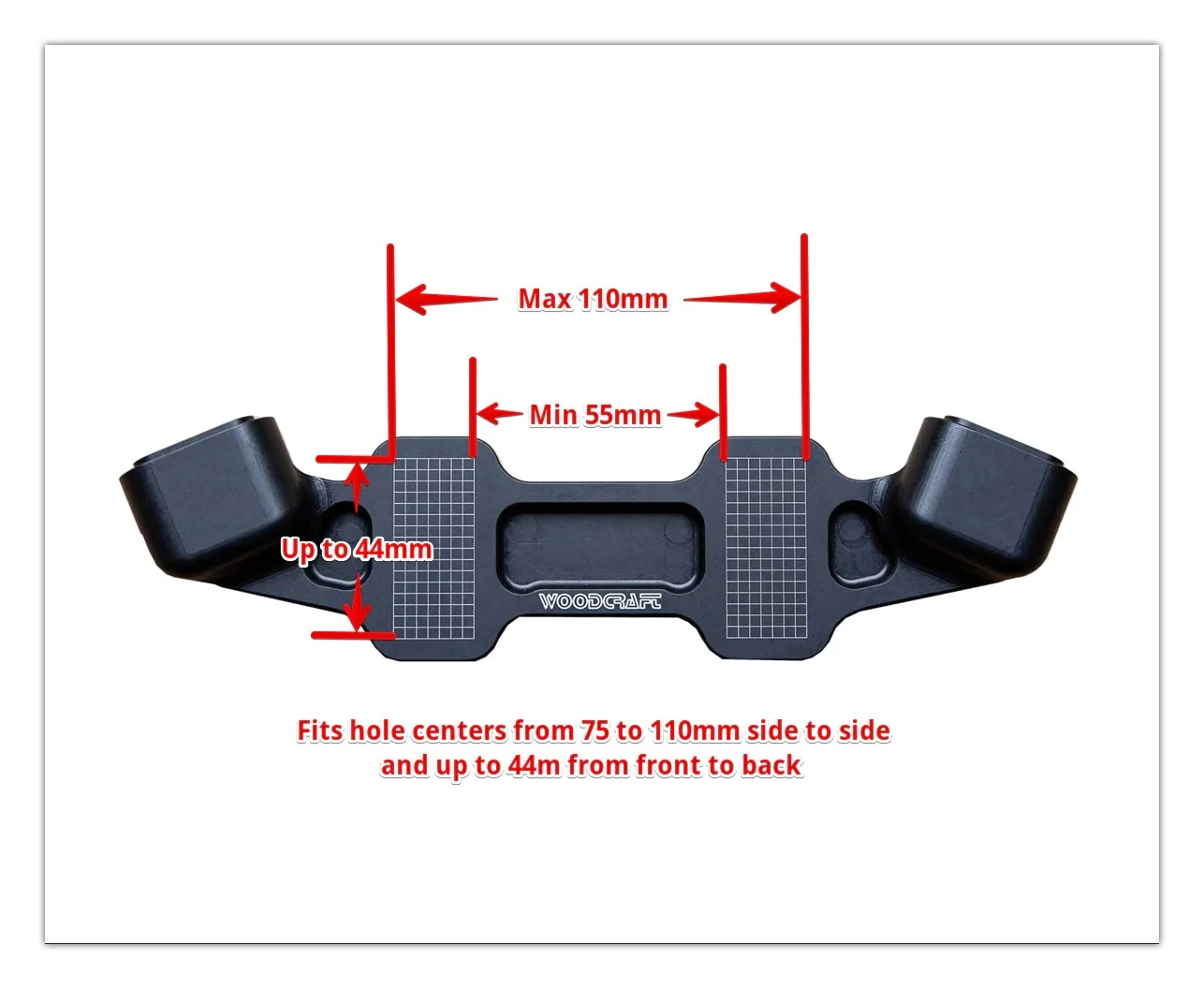 Woodcraft Universal Clip-On Risers W/ Adapter Plate 3 Woodcraft Universal Clip-On Risers W/ Adapter Plate - Image 3